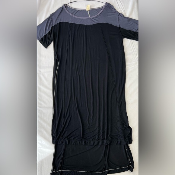 FREE PEOPLE Colorblock Bandwagon Side Slit Tunic Top Size Large - We The Free - Picture 2 of 6